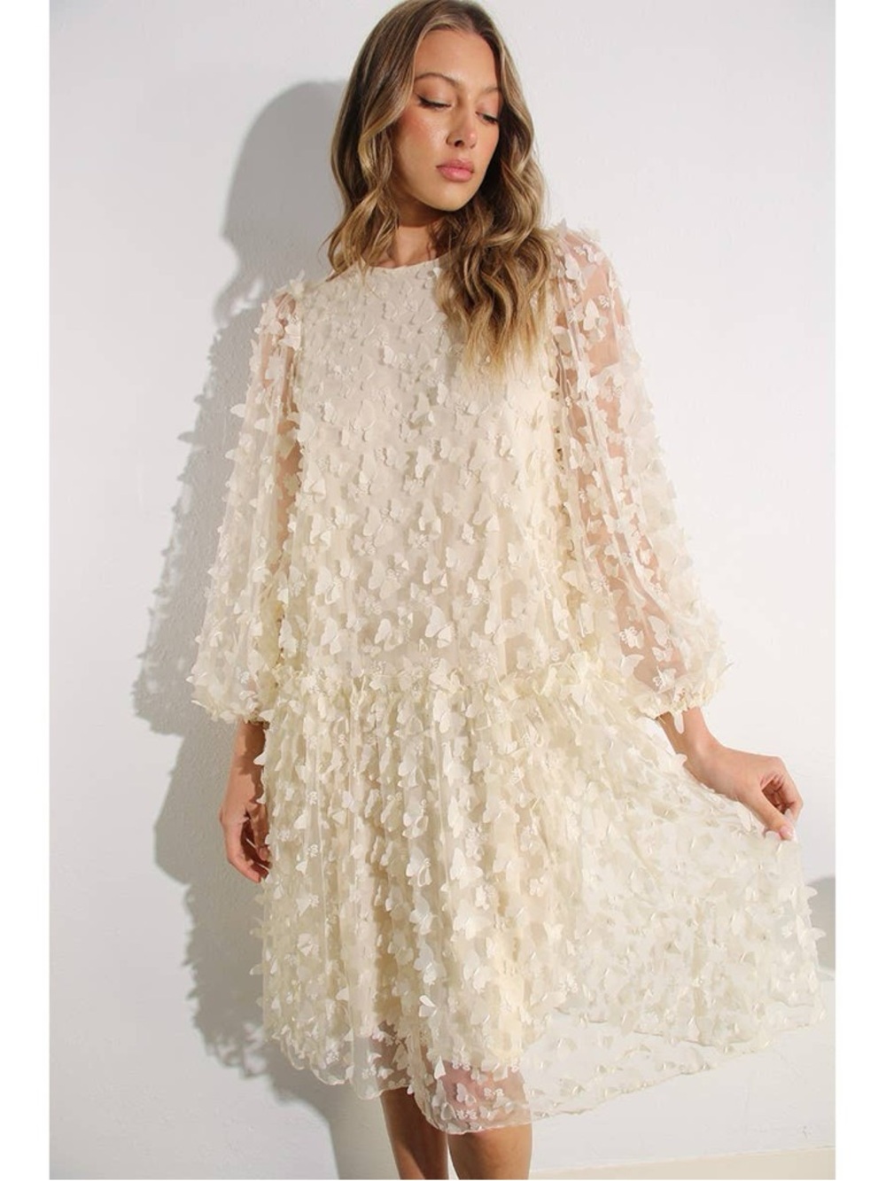 MuLLA Ivory Butterfly Midi Dress - Women